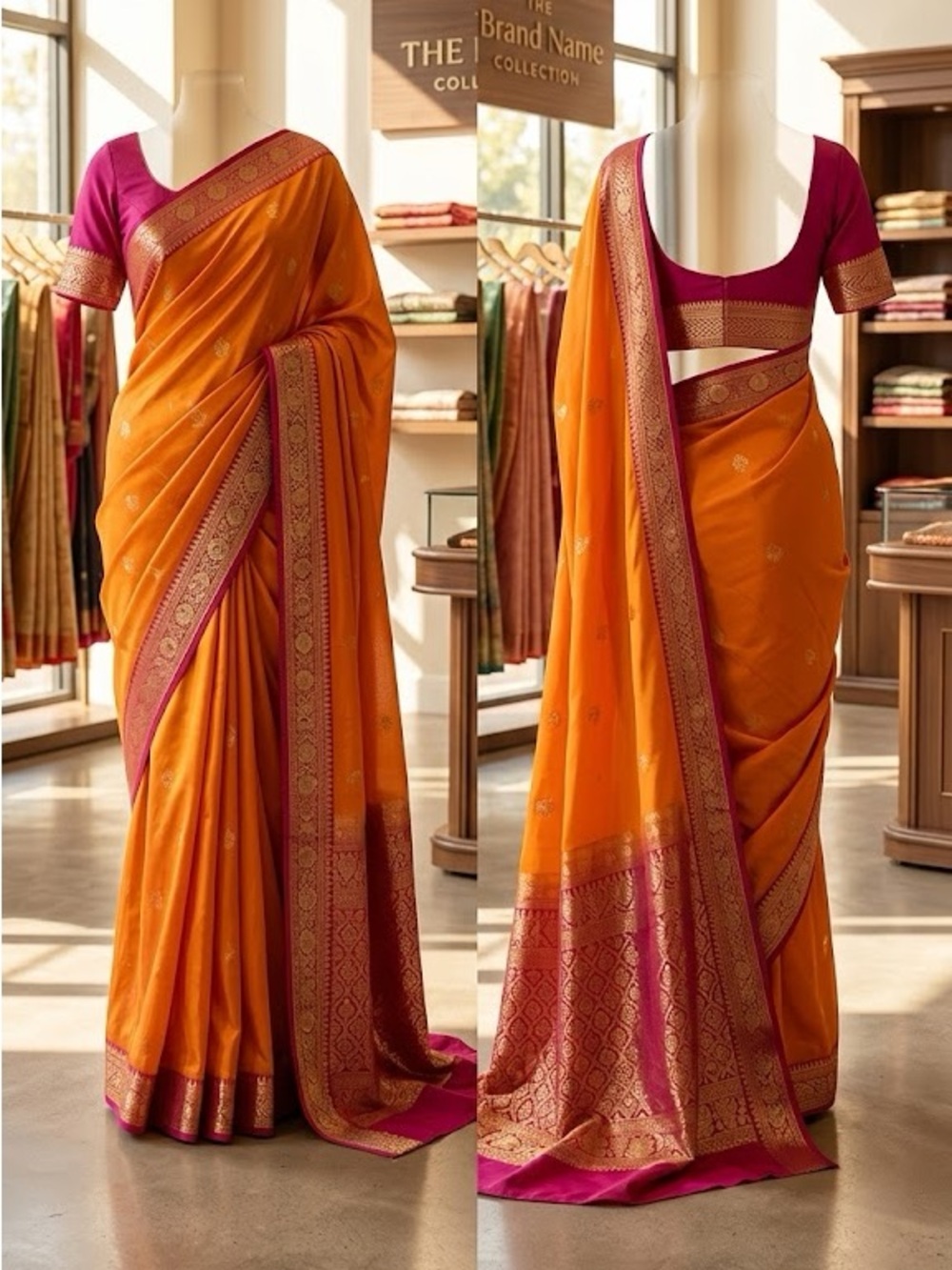 Stunning Vibrant Silk Saree with Gotta Patti  Embroidered  | Blouse - Size 40